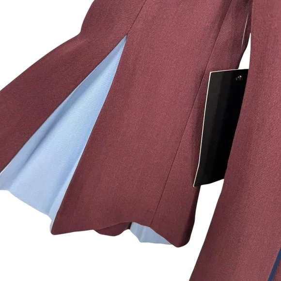 Tuckernuck NEW Merlot Griffiths Bell Long Sleeve Colorblock Mini Dress Size S - Picture 9 of 10